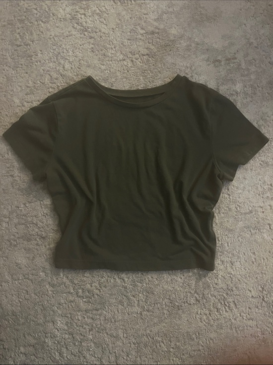 wild fable Tops - Olive Green Cropped Tee